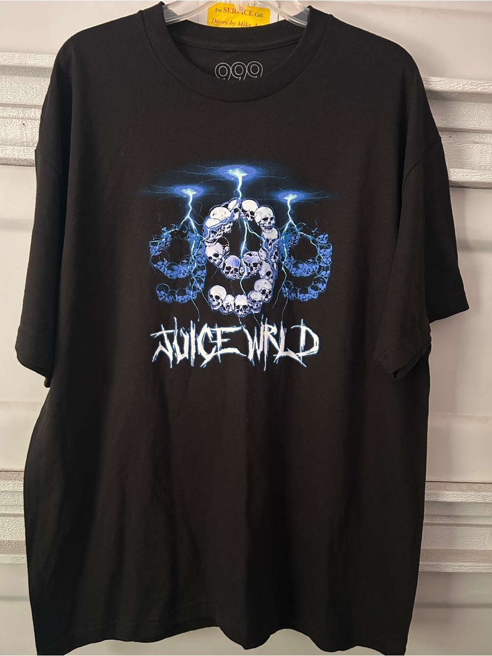 Juice WRLD Black Graphic Skull Logo T‑Shirt